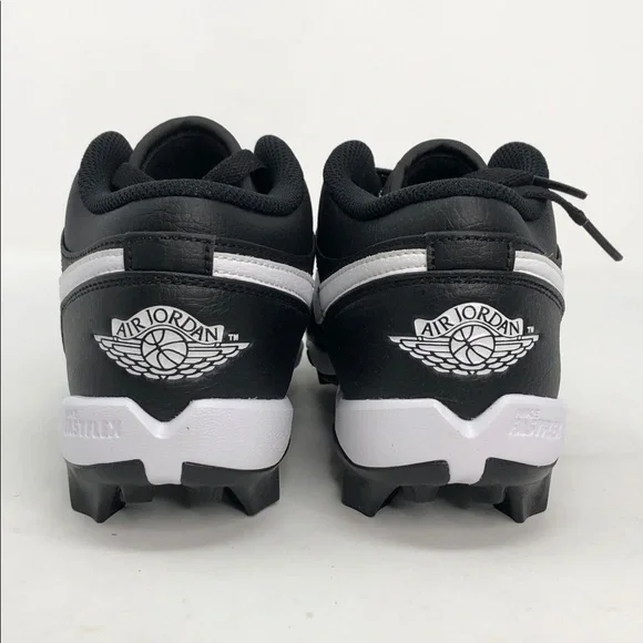 Air Jordan 1 Low Youth Cleat Black White HF6885-001 Youth Baseball- Size 5.5Y - Picture 4 of 8